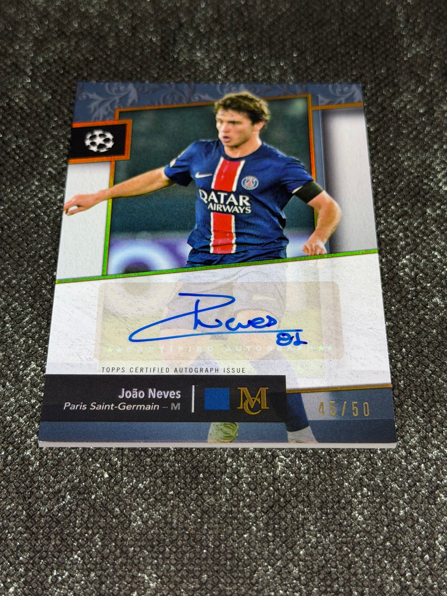 2024-25 Topps Museum Collection UEFA Club Competitions Archival Autograph 45/50 - Joao Neves (Copy)