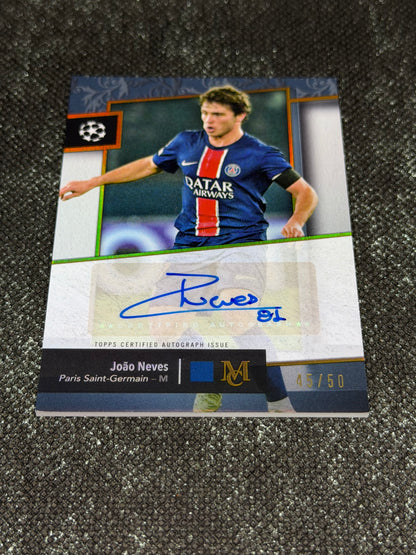 2024-25 Topps Museum Collection UEFA Club Competitions Archival Autograph 45/50 - Joao Neves (Copy)