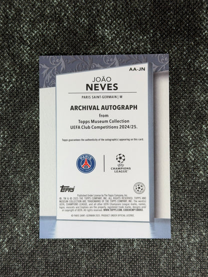 2024-25 Topps Museum Collection UEFA Club Competitions Archival Autograph 45/50 - Joao Neves (Copy)