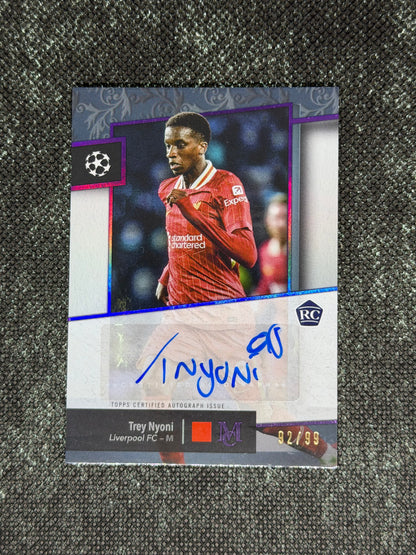2024-25 Topps Museum Collection UEFA Club Competitions Archival Autograph RC 92/99 - Trey Noni