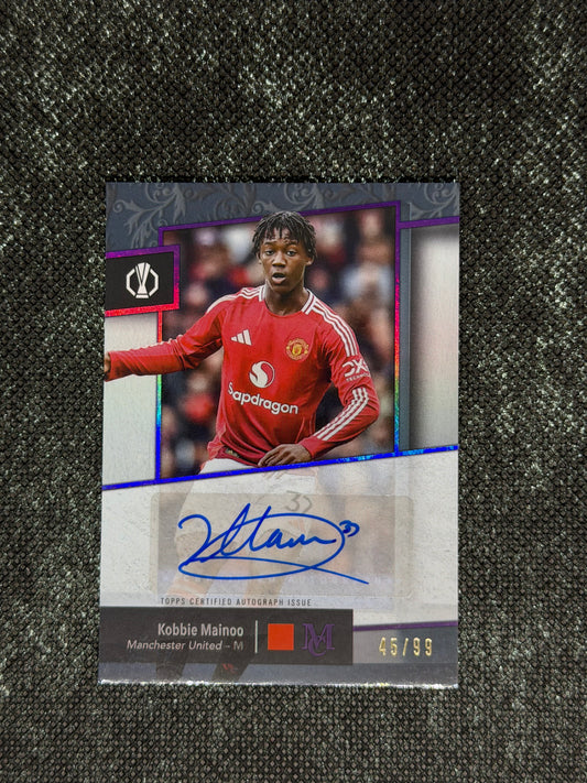 2024-25 Topps Museum Collection UEFA Club Competitions Archival Autograph 45/99 - Kobbie Mainoo (Copy)