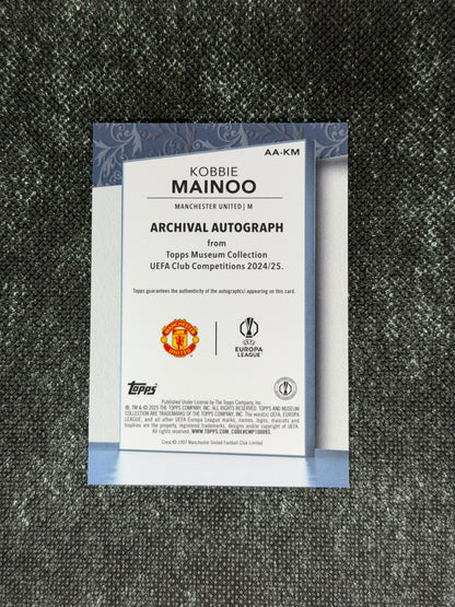 2024-25 Topps Museum Collection UEFA Club Competitions Archival Autograph 45/99 - Kobbie Mainoo (Copy)