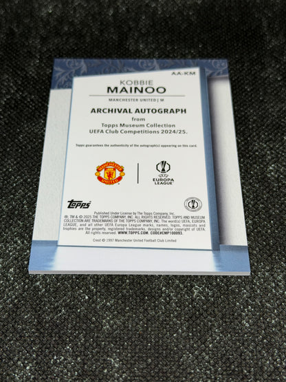 2024-25 Topps Museum Collection UEFA Club Competitions Archival Autograph 45/99 - Kobbie Mainoo (Copy)