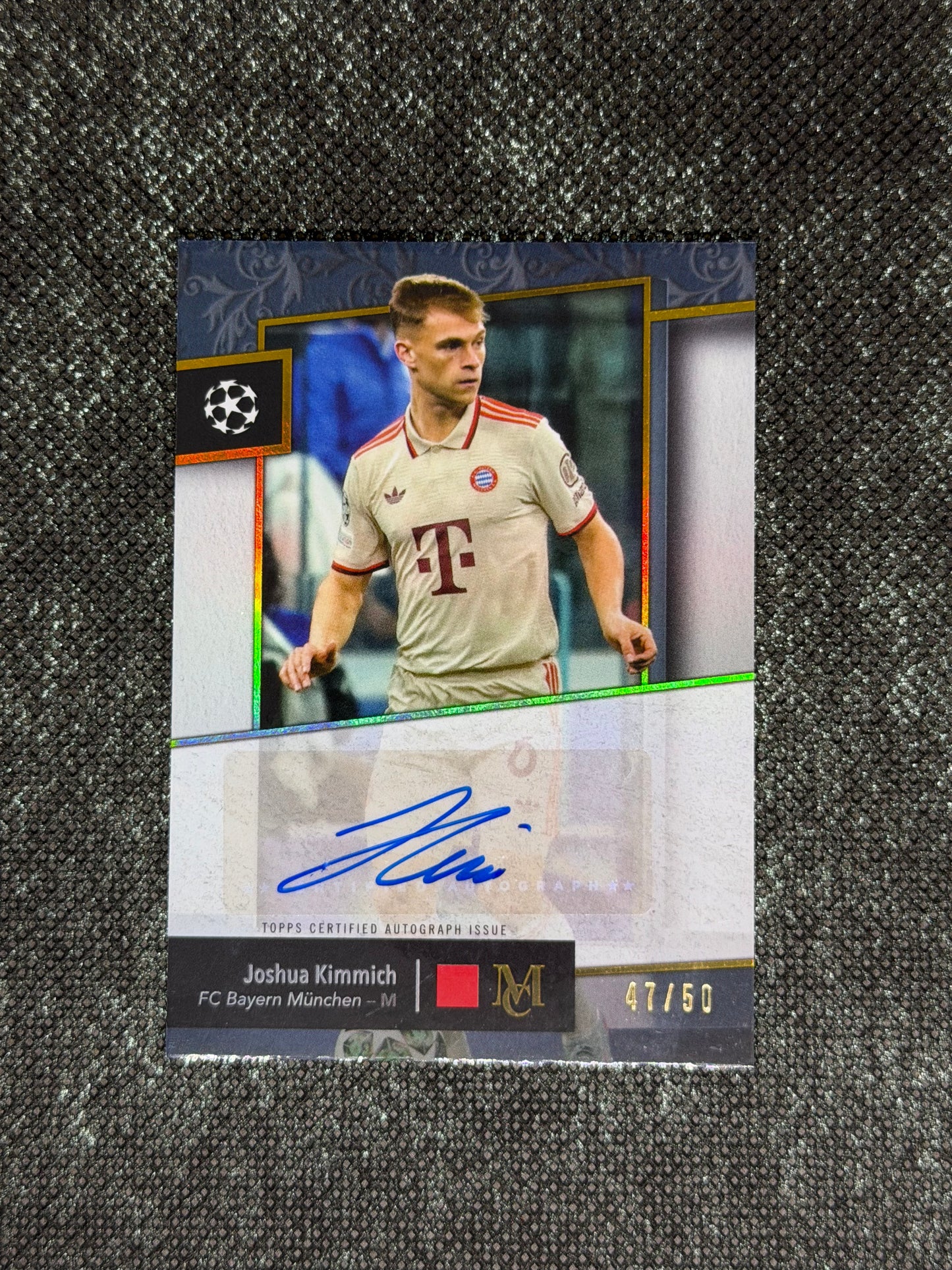 2024-25 Topps Museum Collection UEFA Club Competitions Archival Autograph Gold 47/50 - Joshua Kimmich