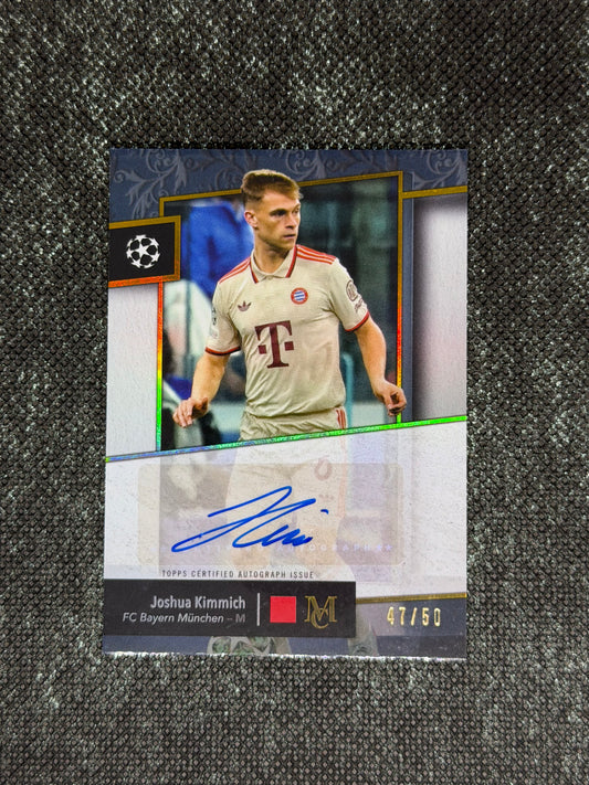 2024-25 Topps Museum Collection UEFA Club Competitions Archival Autograph Gold 47/50 - Joshua Kimmich
