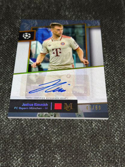 2024-25 Topps Museum Collection UEFA Club Competitions Archival Autograph Gold 47/50 - Joshua Kimmich
