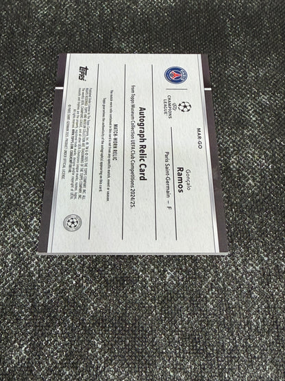 2023-24 Topps Museum Collection UEFA Champions League Autograph Relic Card 293/299 - Goncalo Ramos