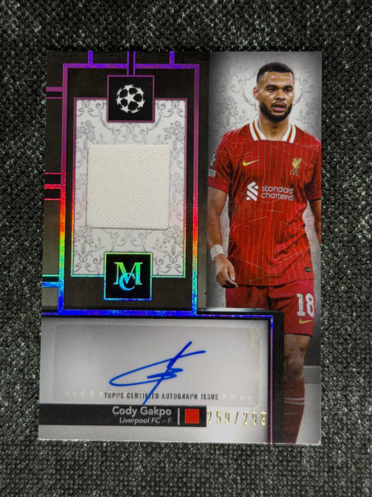 2024-25 Topps Museum Collection UEFA Club Competitions Autograph Relic Card 259/299- Cody Gakpo