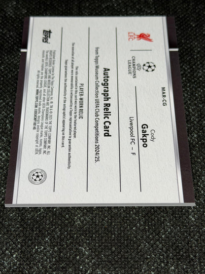 2024-25 Topps Museum Collection UEFA Club Competitions Autograph Relic Card 259/299- Cody Gakpo (Copy)