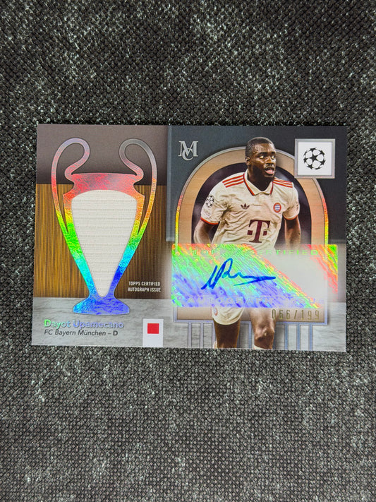 2024-25 Topps Museum Collection UEFA Champions League Momentous Materials Jumbo Autographs 066/199 - Dayot Upamecano