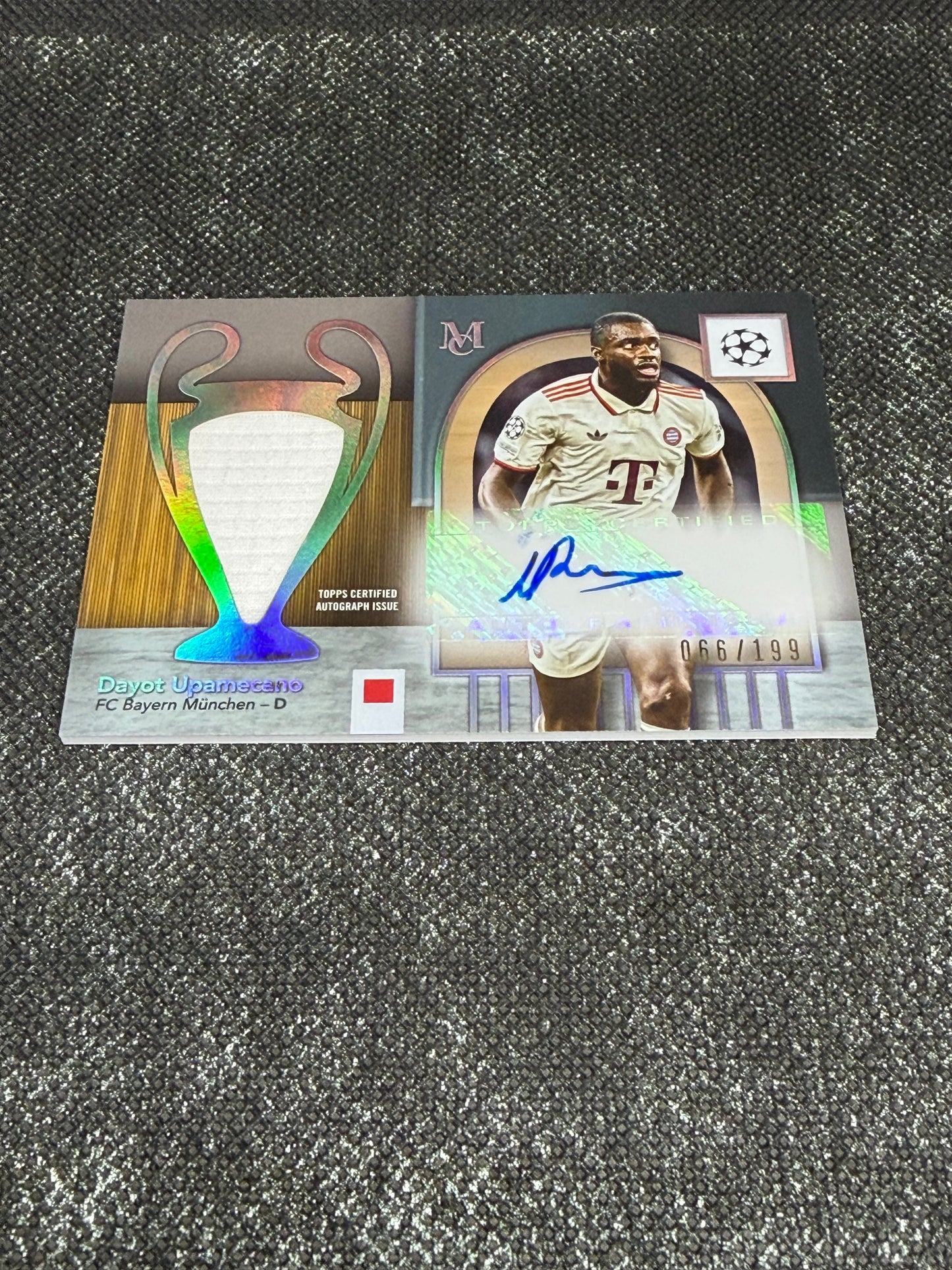 2024-25 Topps Museum Collection UEFA Champions League Momentous Materials Jumbo Autographs 066/199 - Dayot Upamecano