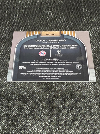 2024-25 Topps Museum Collection UEFA Champions League Momentous Materials Jumbo Autographs 066/199 - Dayot Upamecano