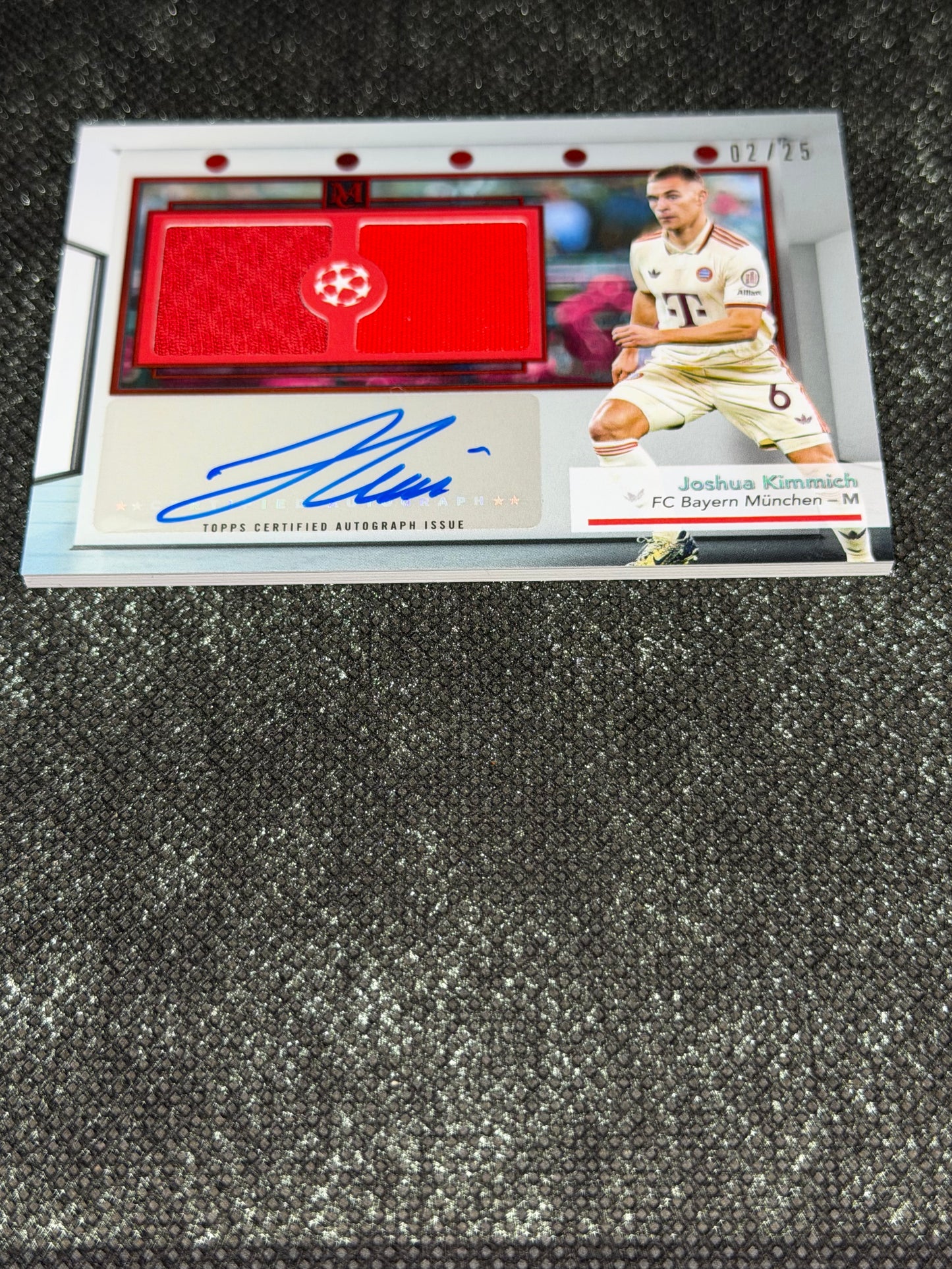 2024-25 Topps Museum Collection UEFA Club Competitions Signature Swatches Dual Relic Autograph Card 02/25 - Joshua Kimmich