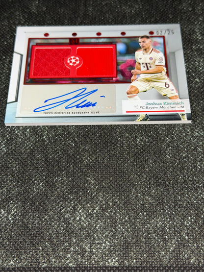 2024-25 Topps Museum Collection UEFA Club Competitions Signature Swatches Dual Relic Autograph Card 02/25 - Joshua Kimmich