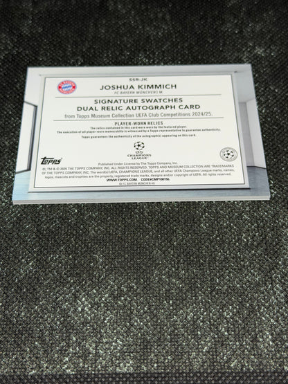 2024-25 Topps Museum Collection UEFA Club Competitions Signature Swatches Dual Relic Autograph Card 02/25 - Joshua Kimmich