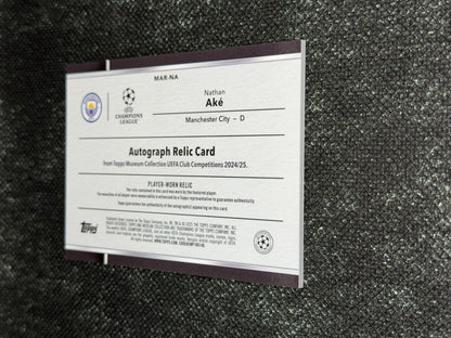 2024-25 Topps Museum Collection UEFA Champions League Autograph Relic Card 139/199 - Nathan Ake
