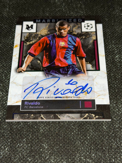 2024-25 Topps Museum Collection UEFA Club Competitions Marbleized Autograph Card 05/10 - Rivaldo