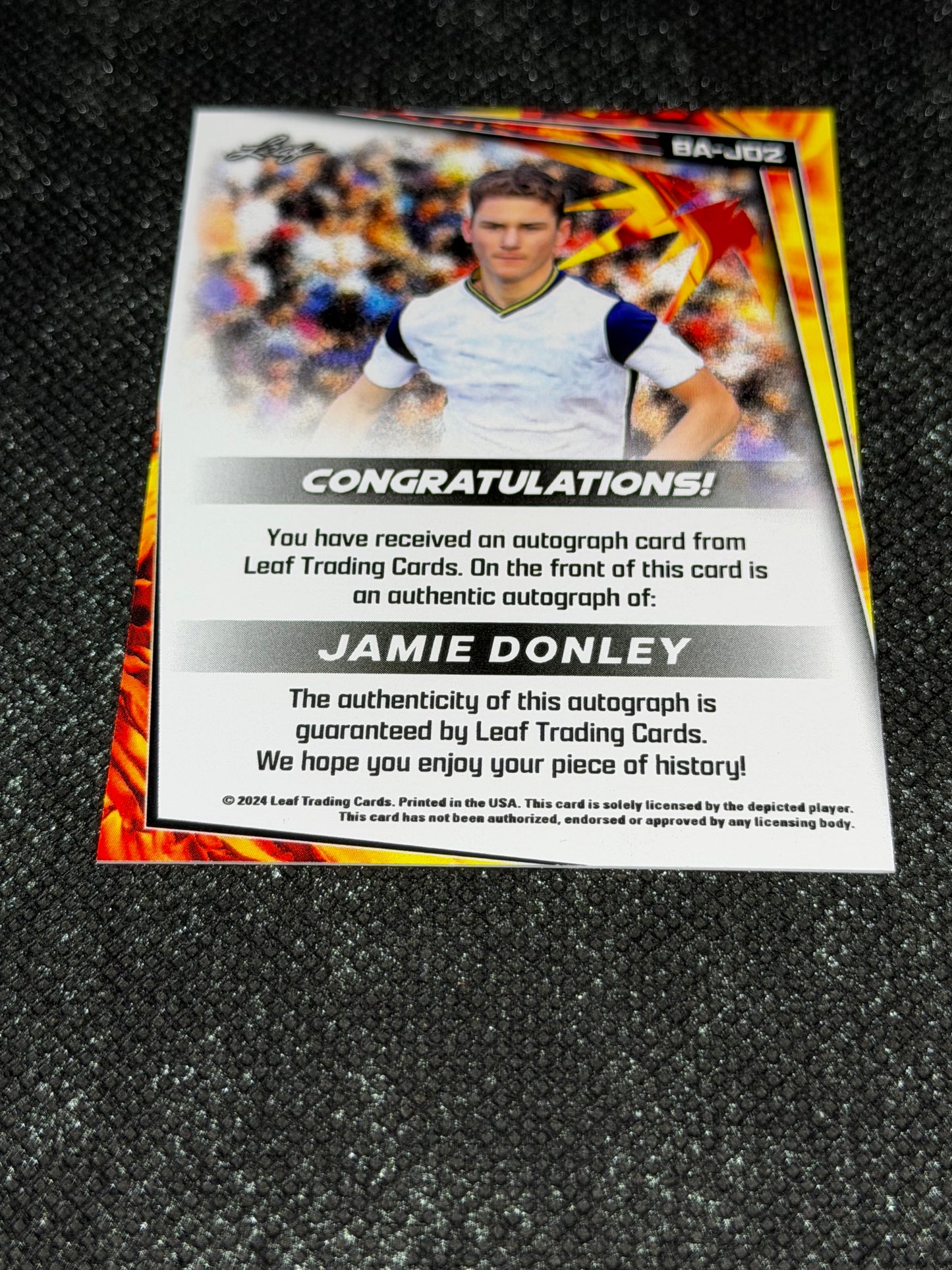 2024 Leaf Soccer Blaster Autograph - Jamie Donley