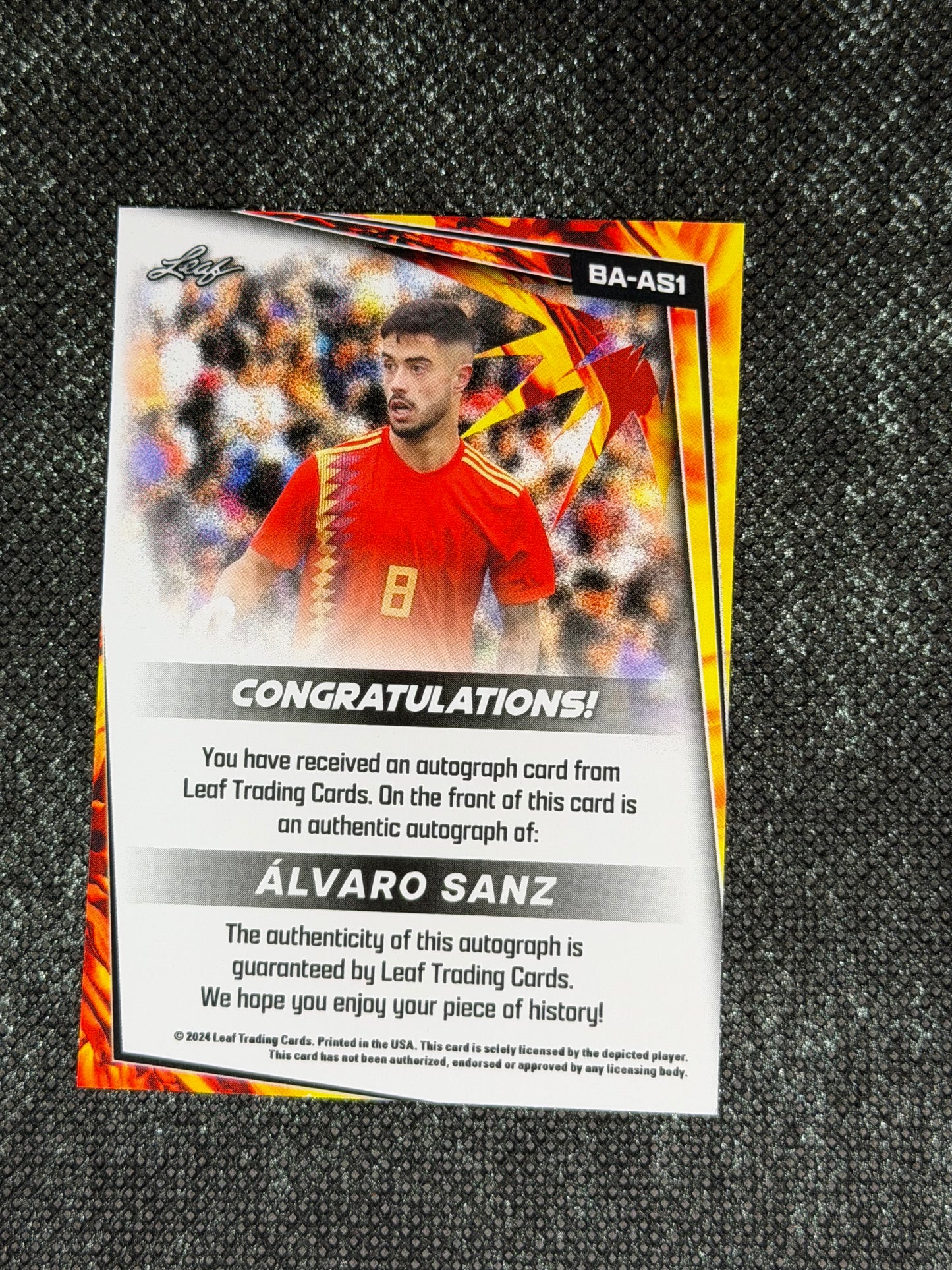 2024 Leaf Soccer Blaster Autograph - Alvaro Sanz
