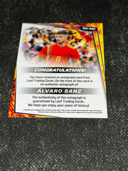 2024 Leaf Soccer Blaster Autograph - Alvaro Sanz