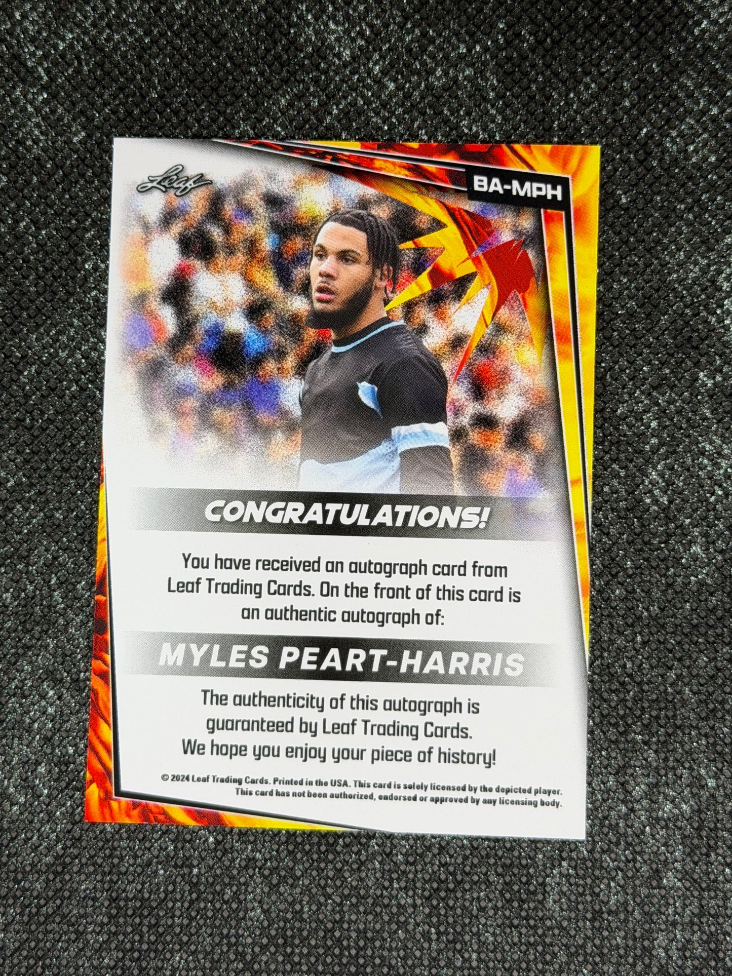 2024 Leaf Soccer Blaster Autograph - Myles Peart-Harris
