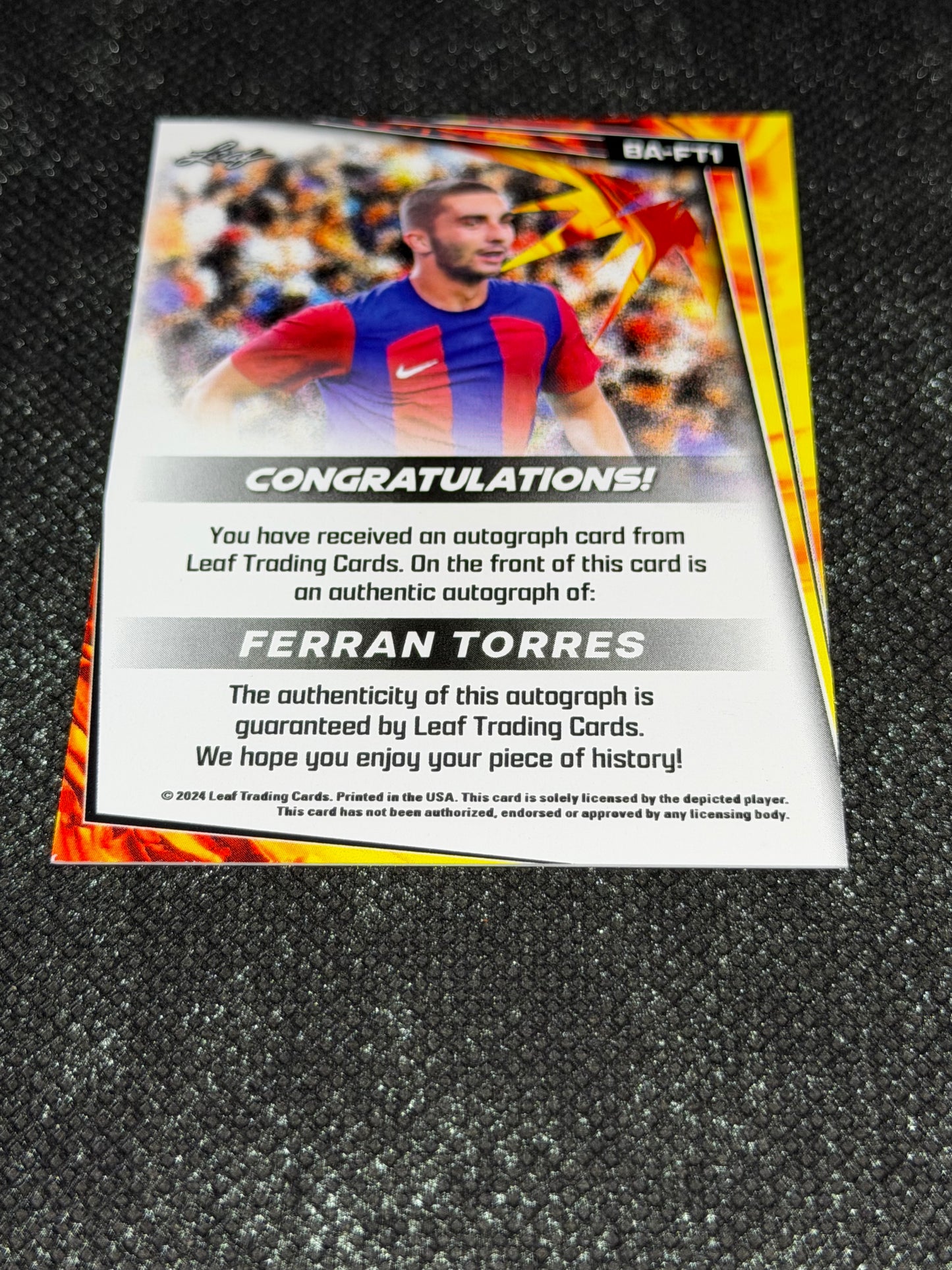 2024 Leaf Soccer Blaster Autograph - Ferran Torres