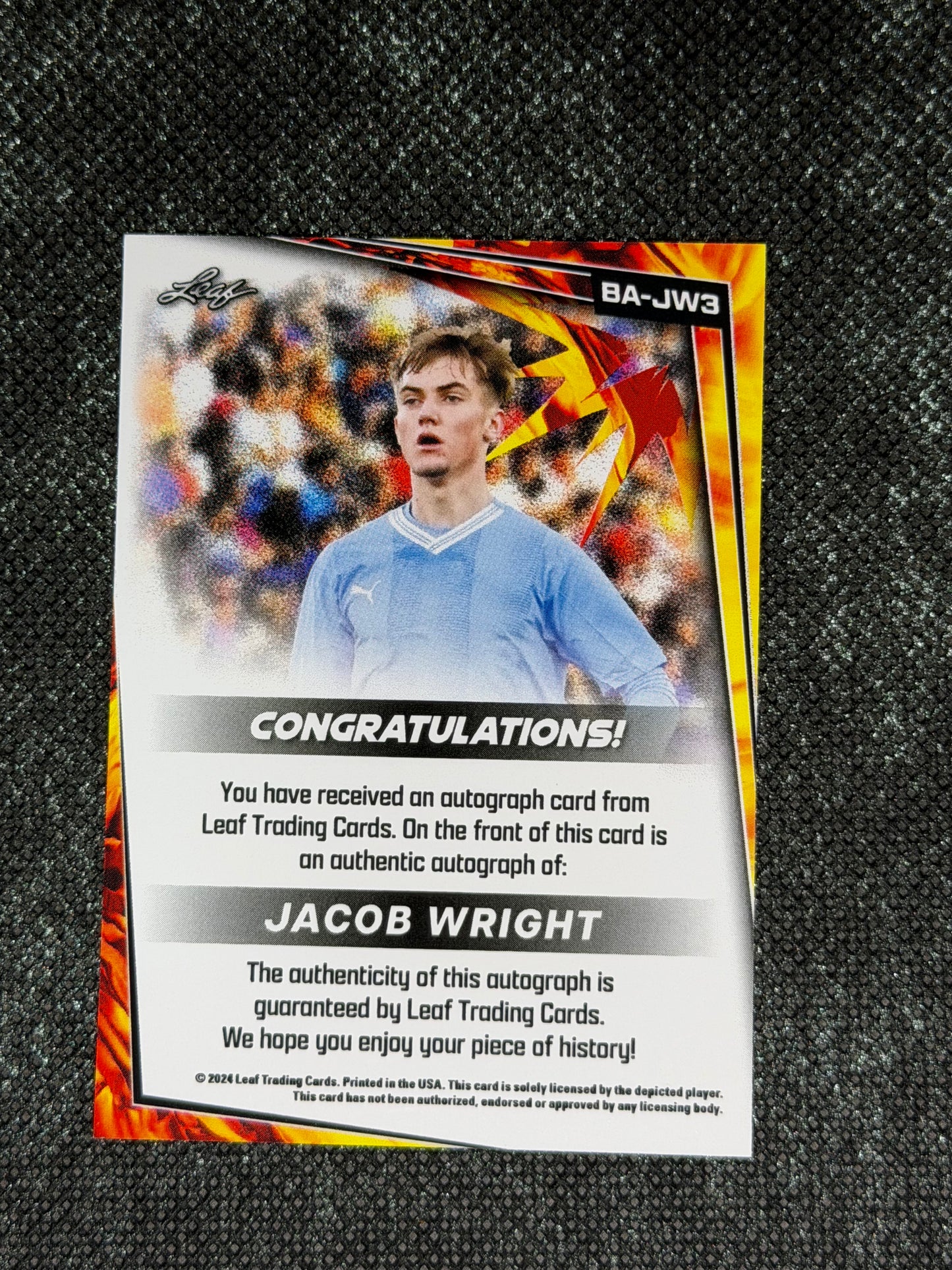 2024 Leaf Soccer Blaster Autograph - Jacob Wright