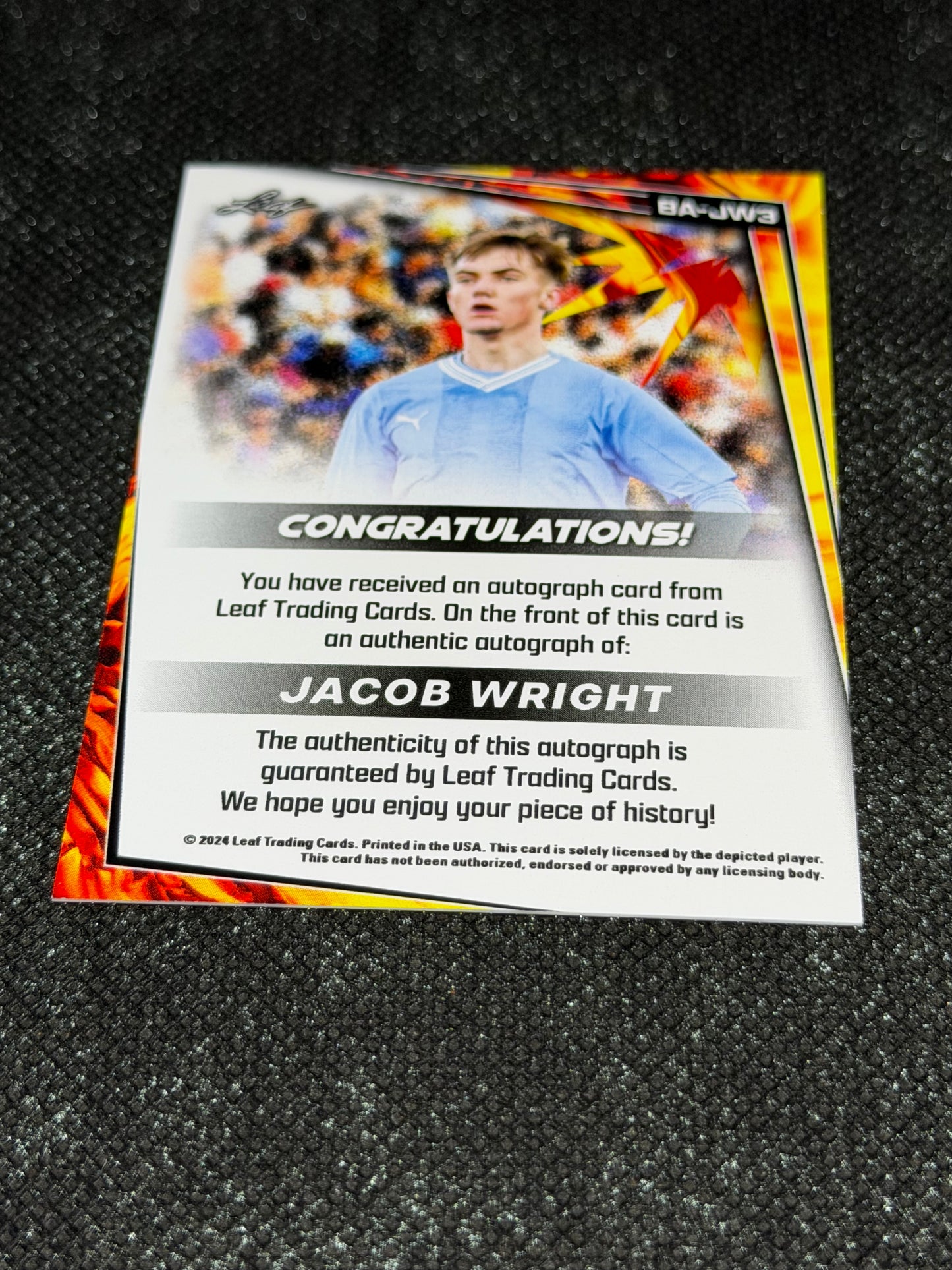 2024 Leaf Soccer Blaster Autograph - Jacob Wright