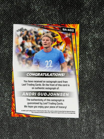 2024 Leaf Soccer Blaster Autograph - Andri Gudjohnsen