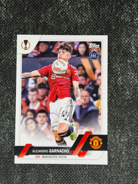 2023-24 Topps UEFA Club Competitions Super Short Print Variation RC - Alejandro Garnacho