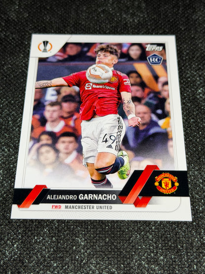 2023-24 Topps UEFA Club Competitions Super Short Print Variation RC - Alejandro Garnacho