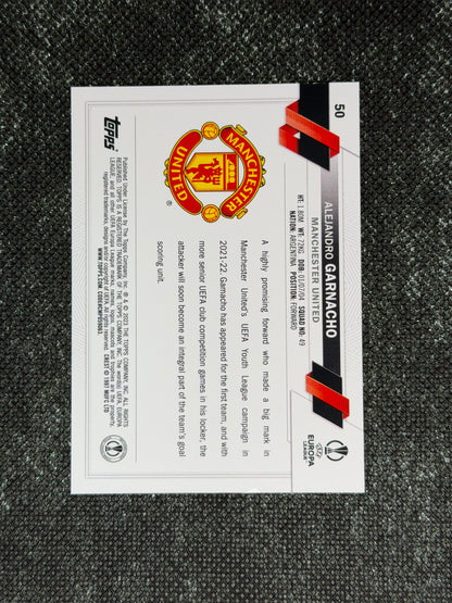 2023-24 Topps UEFA Club Competitions Super Short Print Variation RC - Alejandro Garnacho