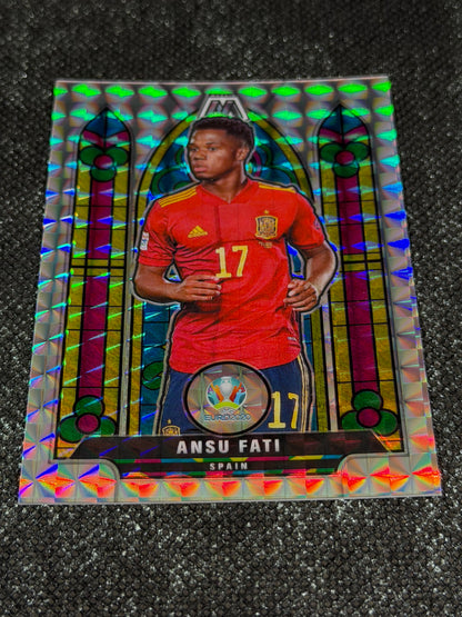 2021 Panini Mosaic UEFA Euro Soccer 2020 Stained Glass (Case Hit) - Ansu Fati
