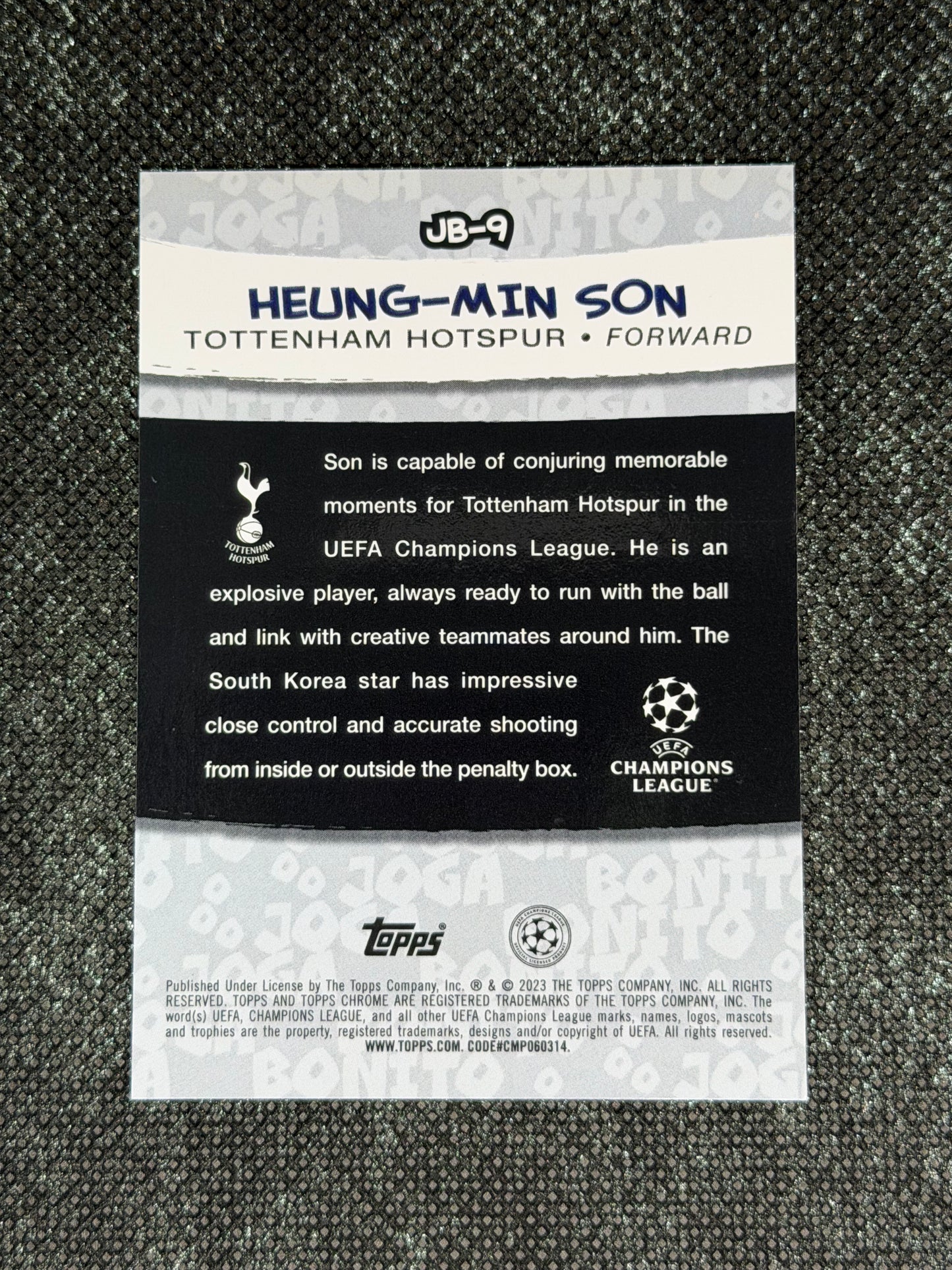 2022-23 Topps Chrome UEFA Champions League Joga Bonito Insert (Case Hit) - Heung-Min Son