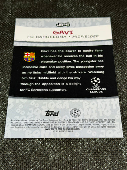 2022-23 Topps Chrome UEFA Champions League Joga Bonito Insert (Case Hit) - Gavi