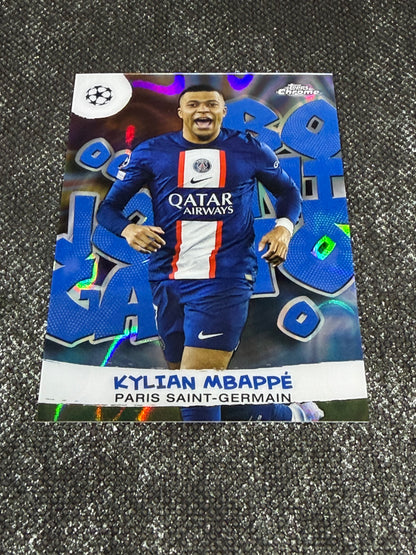 2022-23 Topps Chrome UEFA Champions League Joga Bonito Insert (Case Hit) - Kylian Mbappe