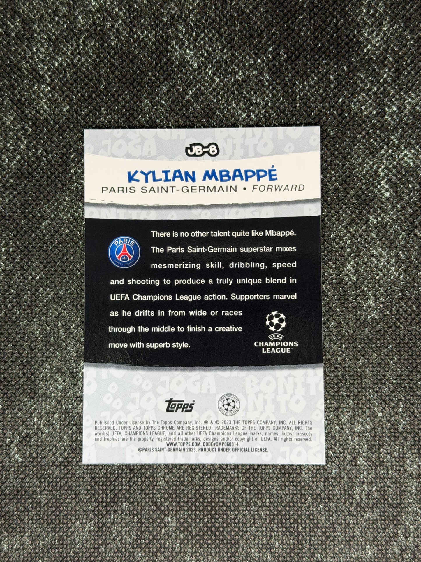2022-23 Topps Chrome UEFA Champions League Joga Bonito Insert (Case Hit) - Kylian Mbappe