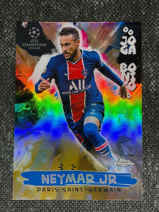 2020-21 Topps Chrome UEFA Champions League Gold Bubbles Refractor Joga Bonito (Case Hit) - Neymar Jr