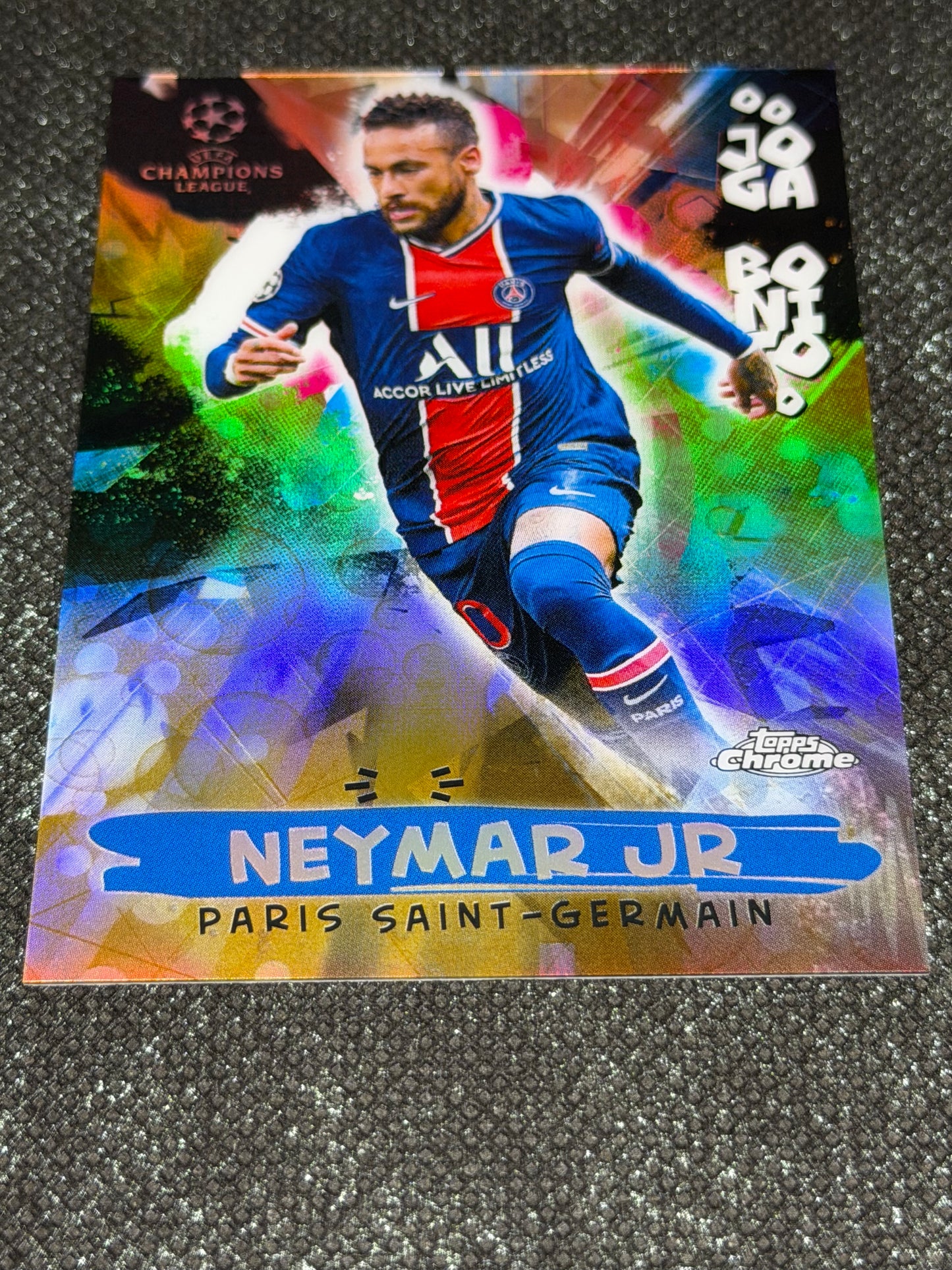 2020-21 Topps Chrome UEFA Champions League Gold Bubbles Refractor Joga Bonito (Case Hit) - Neymar Jr