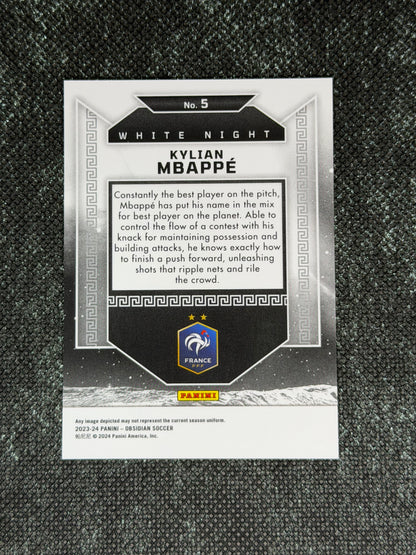 2023-24 Panini Obsidian Soccer White Night (Case Hit) - Kylian Mbappe
