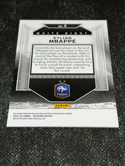 2023-24 Panini Obsidian Soccer White Night (Case Hit) - Kylian Mbappe