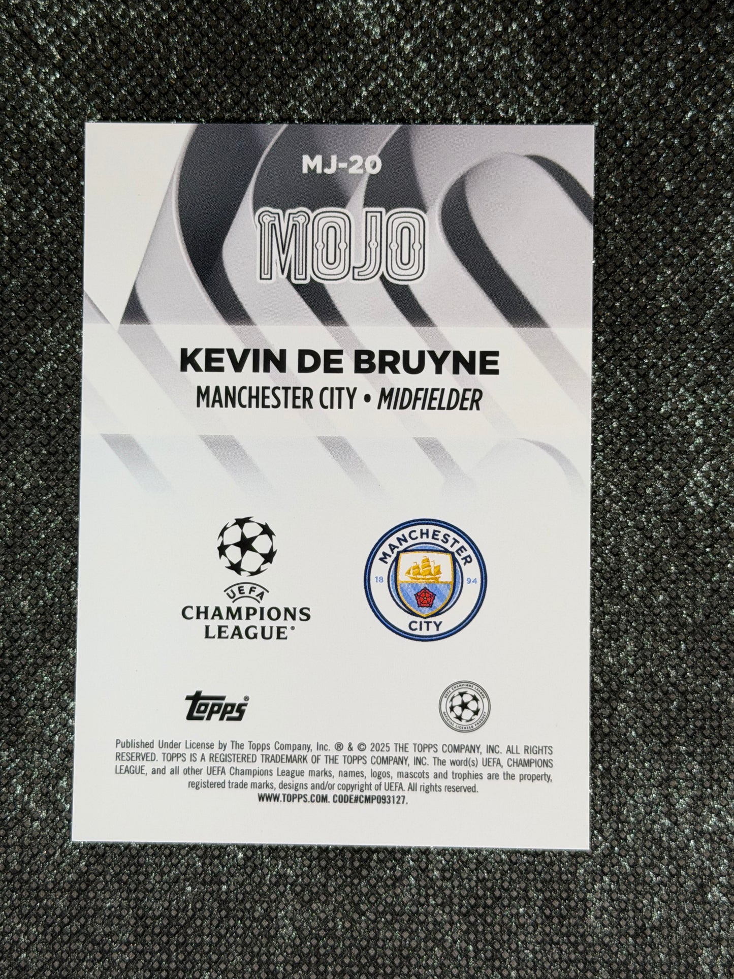 2023-24 Topps Chrome UEFA Champions League Mojo Insert (Case Hit) - Kevin De Bruyne