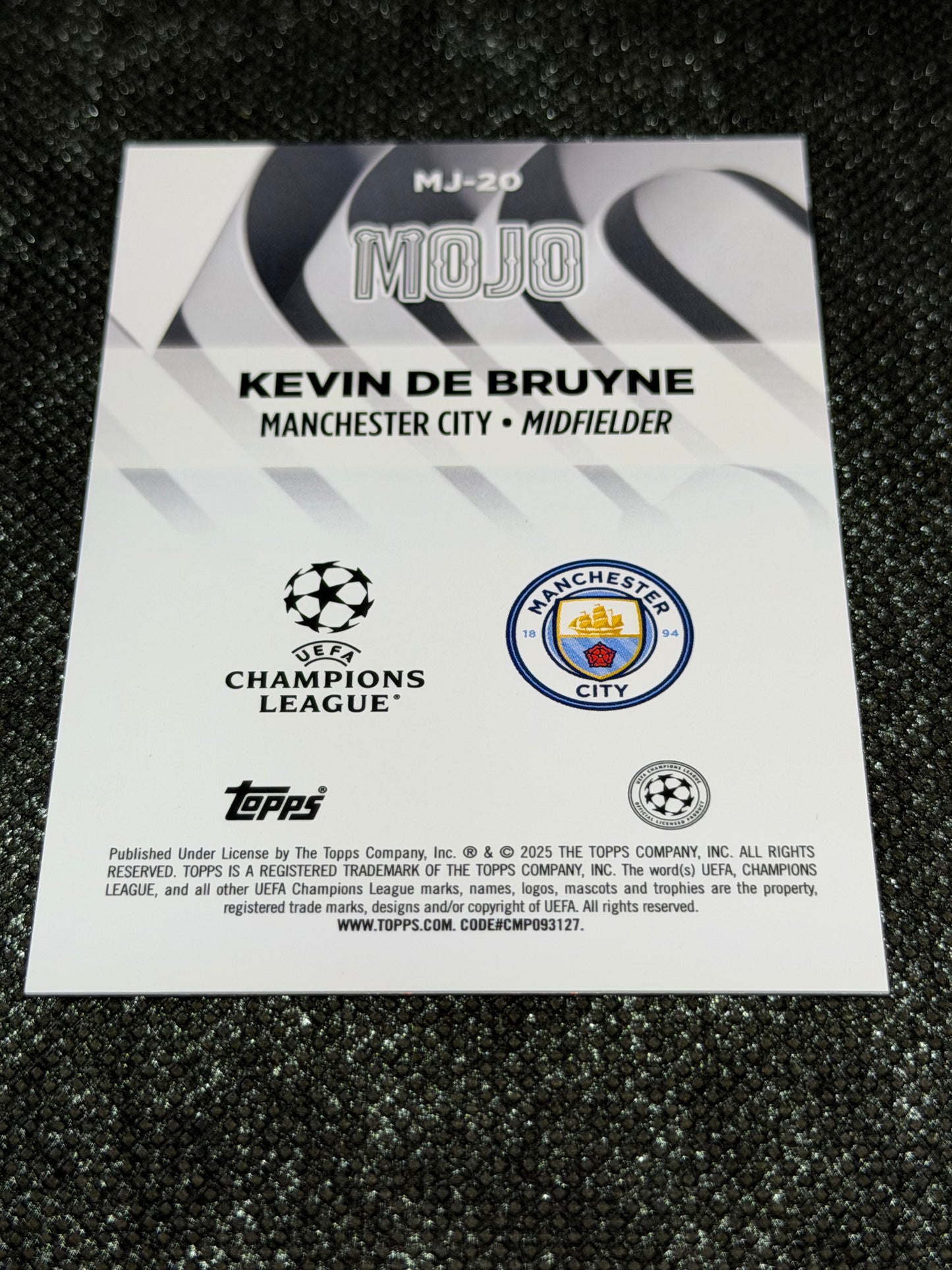 2023-24 Topps Chrome UEFA Champions League Mojo Insert (Case Hit) - Kevin De Bruyne