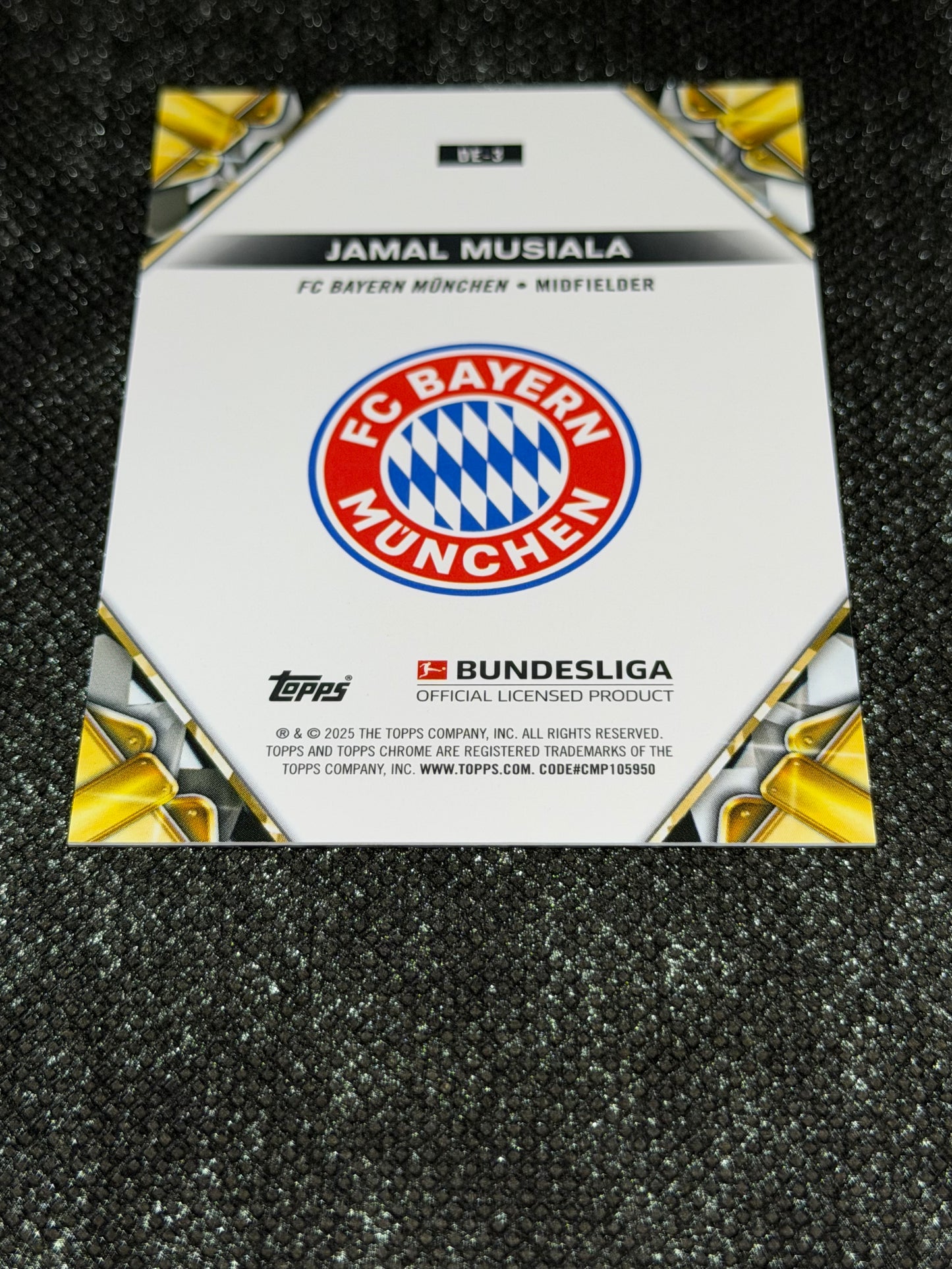 2024-25 Topps Chrome Bundesliga Diamond Etch Insert (Case Hit) - Jamal Musiala
