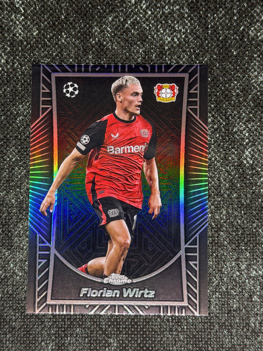 2024-25 Topps Chrome UEFA Champions League Shadow Etch Insert (Case Hit) - Florian Wirtz