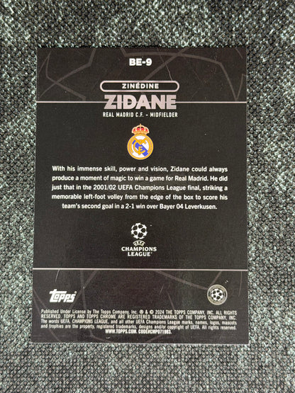 2023-24 Topps Chrome UCC Shadow Etch Insert (Case Hit) -  Zinedine Zidane