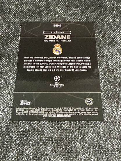 2023-24 Topps Chrome UCC Shadow Etch Insert (Case Hit) -  Zinedine Zidane