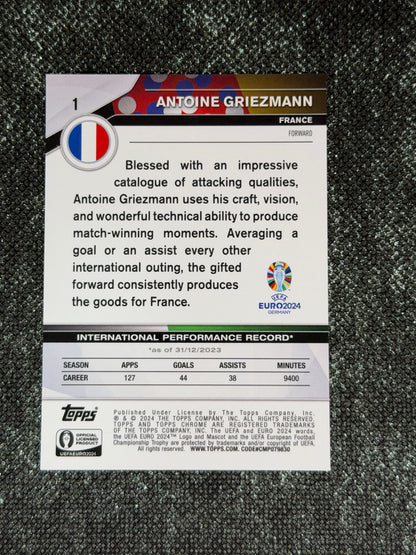 2024 Topps Chrome UEFA Euro 2024 Heroes Variation Insert (Case Hit) - Antoine Griezmann