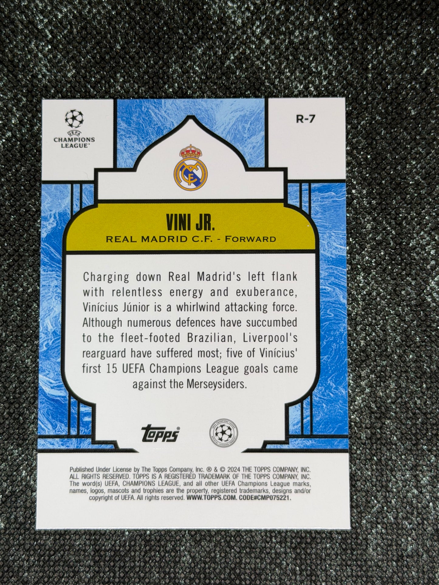 2023-24 Topps Merlin Chrome UEFA Club Competitions Renaissance Insert (Case Hit) - Vini Jr.