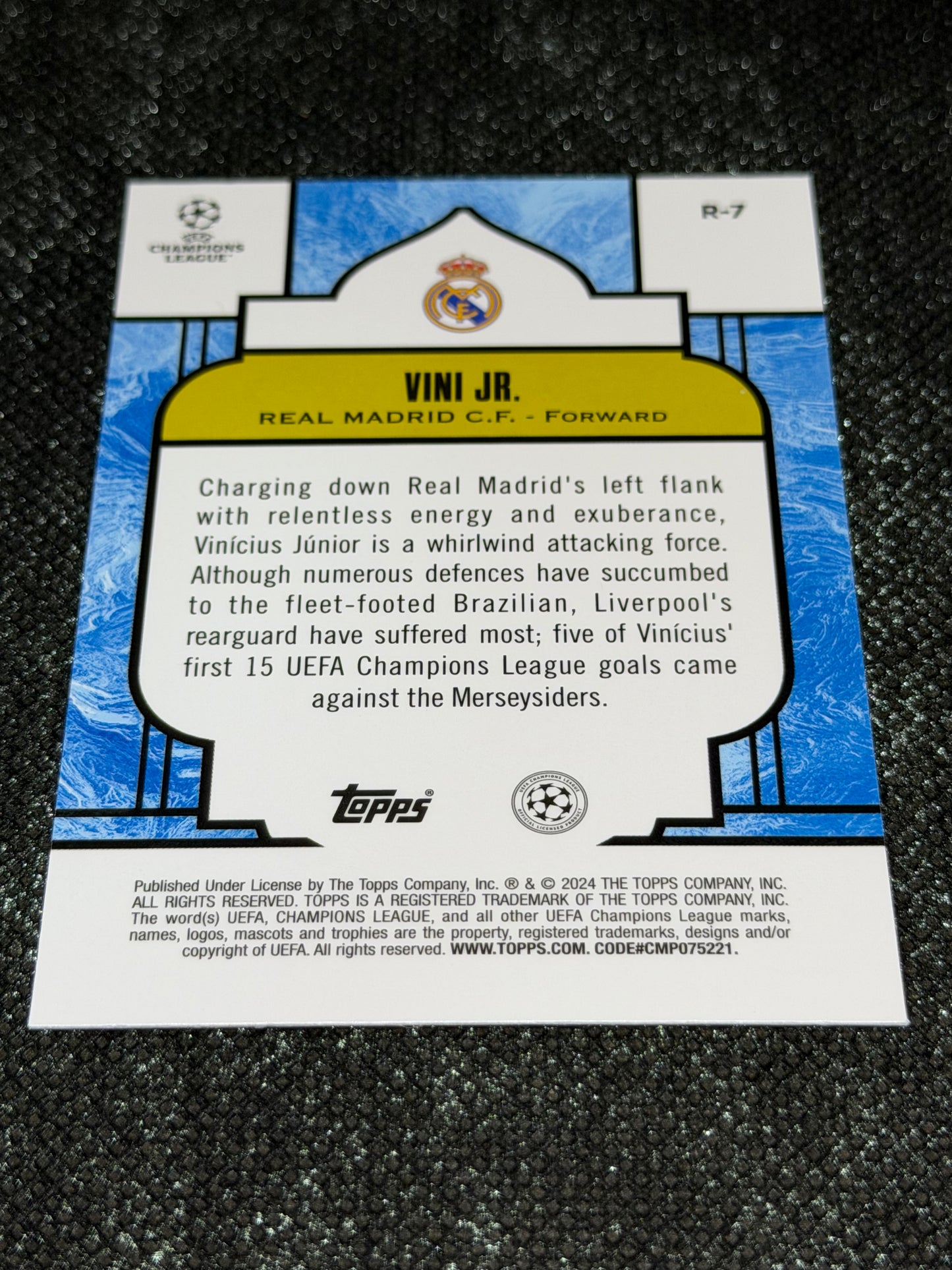 2023-24 Topps Merlin Chrome UEFA Club Competitions Renaissance Insert (Case Hit) - Vini Jr.